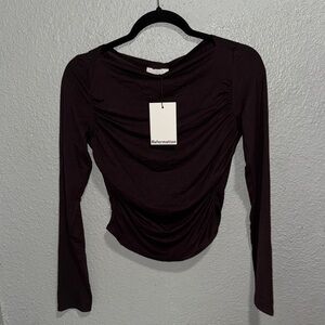 Reformation Women's Dark Long Sleeve Top